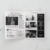 Programme d'anniversaire de journaux unique Infogr (Intérieur)