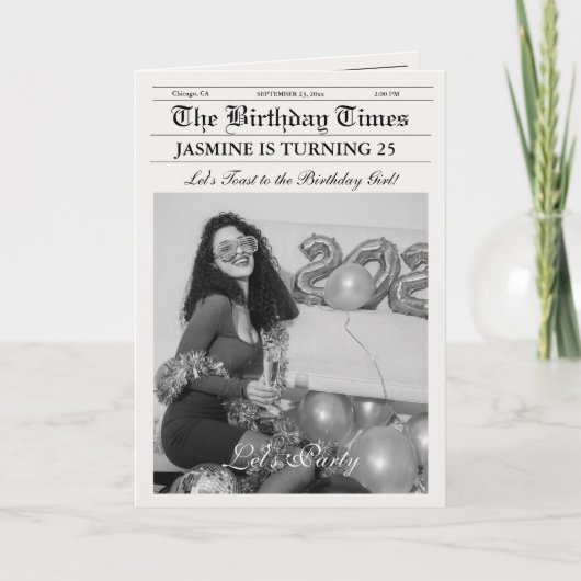 Programme d'anniversaire de journaux unique Infogr (Devant)