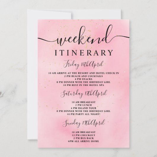 Programme d'anniversaire de la parties scintillant (Dos)