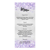 Programme d'anniversaire Menu violet argenté confe (Dos)