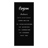 Programme d'anniversaire noir blanc photo faits am (Devant)