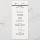 Programme d'appartement de Mariage Floral Rose ble (Dos)