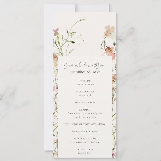 Programme d'aquarelle florale Blush Meadow (Devant)