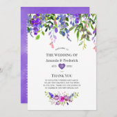 Programme d'aquarelle Mariage ultra violet (Devant / Derrière)