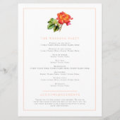 Programme d'aquarelle rouge orange rose à rayures (Dos)