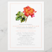 Programme d'aquarelle rouge orange rose à rayures (Devant)