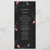 Programme Dark Moody Romantic Black Peony Mariage gothique (Dos)