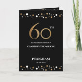 Programme de 60e anniversaire Gold et Black confet (Devant)