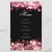 Programme de 60e anniversaire Menu Rose Gold Lumiè (Dos)