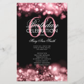 Programme de 60e anniversaire Menu Rose Gold Lumiè (Devant)