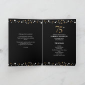 Programme de 75e anniversaire Gold et Black confet (Intérieur)