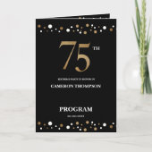Programme de 75e anniversaire Gold et Black confet (Devant)