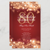 Programme de 80e anniversaire Glam Lights Red Gold (Devant / Derrière)