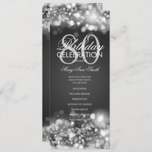 Programme de 80e anniversaire Glam Lights Silver M (Devant / Derrière)