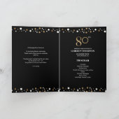 Programme de 80e anniversaire Gold et Black confet (Intérieur)