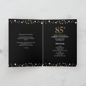 Programme de 85e anniversaire Gold et Black confet (Intérieur)