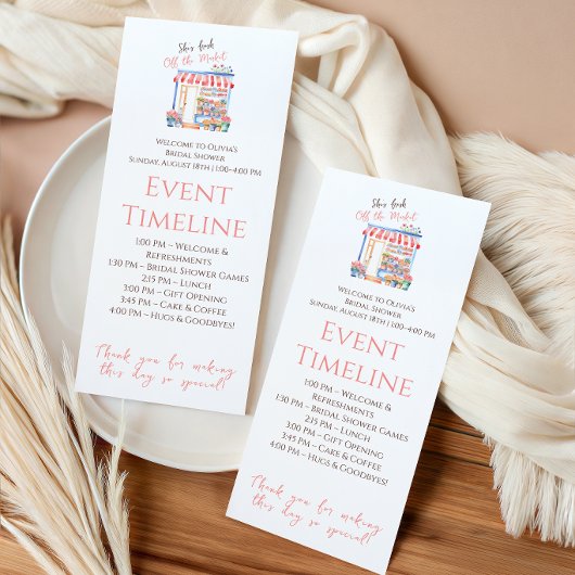 Programme de Baby Shower Floral Frais Hors Marché