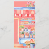 Programme de Baby Shower Floral Frais Hors Marché (Dos)