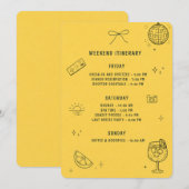 Programme de Baby Shower Minimaliste Jaune (Devant / Derrière)