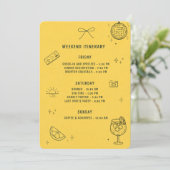 Programme de Baby Shower Minimaliste Jaune (Debout devant)