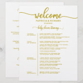 Programme de Baby Shower sur 4 jours Chronologie O (Devant / Derrière)