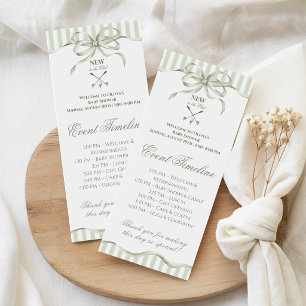 Programme de Baby Shower "Vintage Nouveau au Club