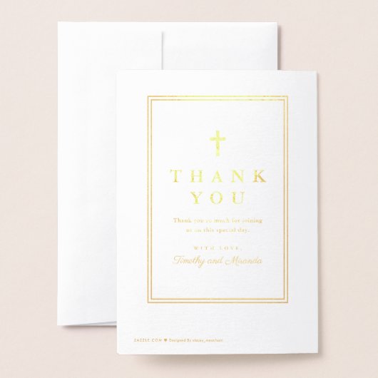 Programme de baptême religieux classique Pétrole d (Derrière avec enveloppe)