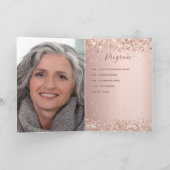 Programme de bienvenue avec photo en or rose pour (Intérieur)