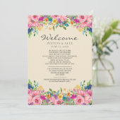 Programme de bienvenue de mariage Fleurs sauvages (Debout devant)