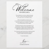 Programme de Bienvenue du Week-end de Mariage Écri (Devant)