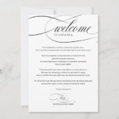 Programme de bienvenue du week-end de mariage écri (Devant)