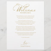 Programme de Bienvenue du Week-end de Mariage Écri (Devant)