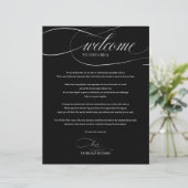 Programme de bienvenue du week-end de mariage noir (Debout devant)