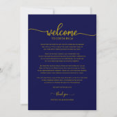 Programme de bienvenue pour le week-end de mariage (Devant)