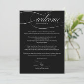 Programme de bienvenue pour le week-end de mariage (Debout devant)