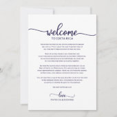 Programme de Bienvenue pour le Weekend de Mariage  (Devant)