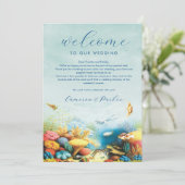 Programme de bienvenue pour un mariage à l'aquariu (Debout devant)