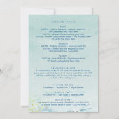 Programme de bienvenue pour un mariage à l'aquariu (Dos)