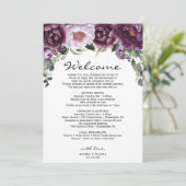 Programme de bienvenue pour un mariage aux pivoine (Debout devant)