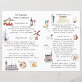 Programme de bienvenue pour un week-end de mariage (Dos)