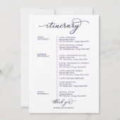 Programme de bienvenue pour un week-end de mariage (Dos)