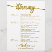 Programme de bienvenue pour un week-end de mariage (Dos)