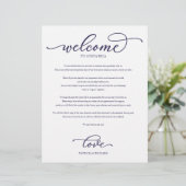 Programme de bienvenue pour un week-end de mariage (Debout devant)
