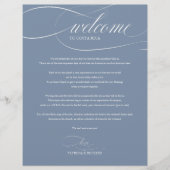 Programme de bienvenue pour un week-end de mariage (Devant)