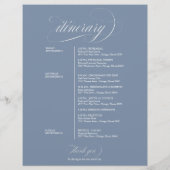 Programme de bienvenue pour un week-end de mariage (Dos)