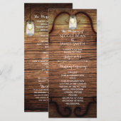 Programme de bocaux en bois et en verre rustiques  (Devant / Derrière)