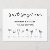 Programme de calendrier du jour de mariage (Devant)