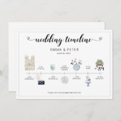 Programme de calendrier du jour de mariage de l'Ég (Devant / Derrière)