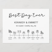 Programme de calendrier du jour du mariage de la g (Devant)