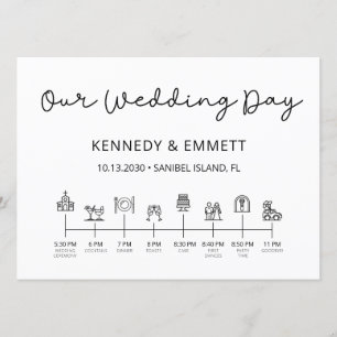 Programme de calendrier du jour du mariage de l'ég